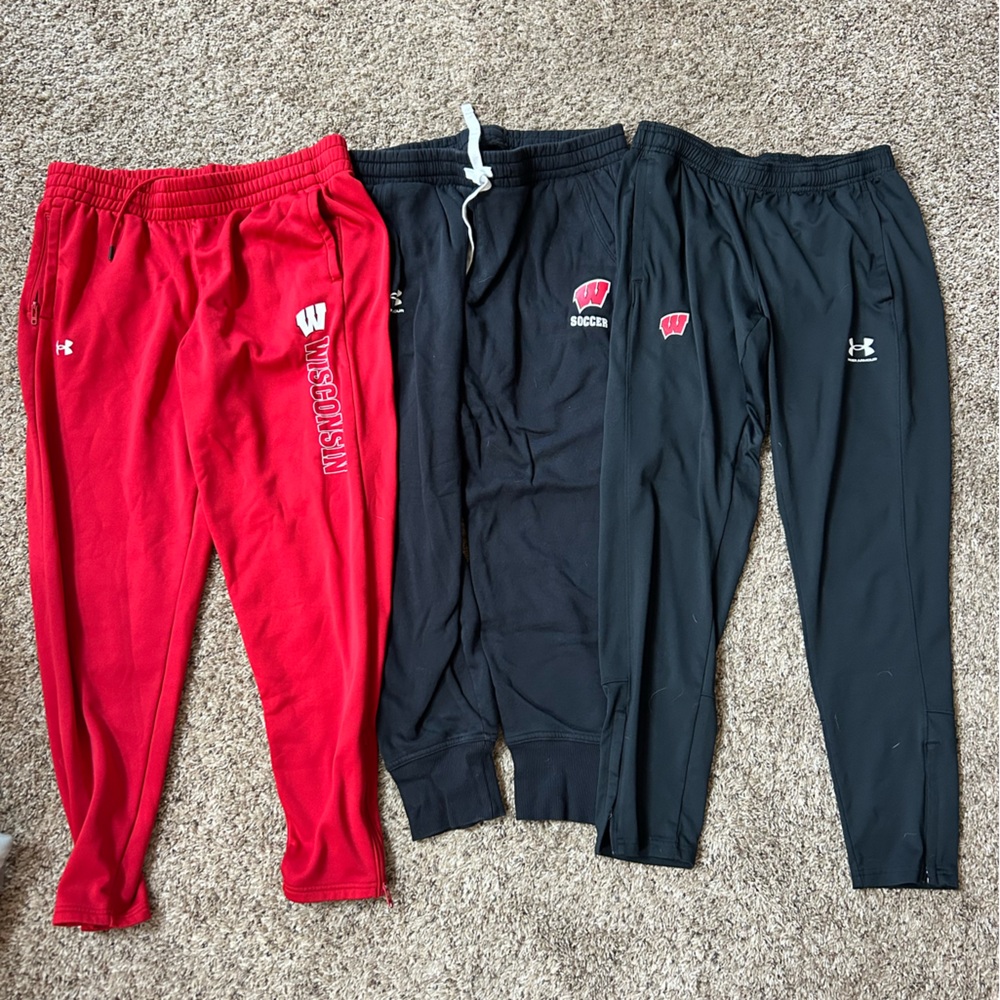 Three pairs of Wisconsin pants